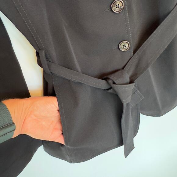 Iceberg - Made in Italy, vintage black trench coat, size 46 - Picture 7 of 13